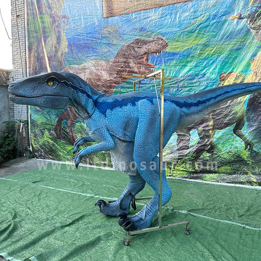 Disfraz de velociraptor azul